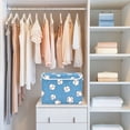 thumbnail image 4 of Yayeee Collapsible Cube Storage Bin with Lid Fabric Closet Decorative Basket with Handles, Baseballs Pattern, 4 of 7