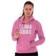thumbnail image 3 of Llama Squad Save The Drama Alpaca BFF Hoodie Sweatshirt Women Brisco Brands 4X, 3 of 6