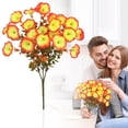thumbnail image 2 of Artificial Mums Fall Flowers for Outdoors, Uv-Resistant Fake Plants for Porch, Garden, Planter, Window Box, Approx. 14X8 Inches, 1 Artificial Flower, 2 of 9