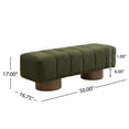 thumbnail image 3 of Versatile Upholstered Dining Bench - PU with Wood Legs 300 LBS Weight Capacity, 3 of 9