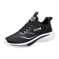 thumbnail image 3 of GrmtClth Unisex Lightweight Knit Athletic Shoes Lace Up Shock Absorption Anti Slip Thick Bottom Casual Gym Jogging Sneakers, 3 of 7