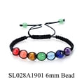 thumbnail image 6 of SHOWERORO 1Pack Beaded Bracelets Men Women Stretch Original Style Multi Color Natural Stone Round Shape 9.4x0.2x0.2in, 6 of 6