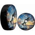thumbnail image 3 of Spare Tire Cover with Backup Camera Hole, Universal Wheel Tire Cover Tire Protectors for Trailer RV Van SUV Truck Camper and Many Vehicle, 3 of 10