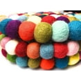 thumbnail image 3 of Nvzi Handmade, Colorful, Heat Resistant, Durable Felt Balls Trivet (Pot Mat, Pot Holder for Hot Dishes) - Single Piece (Multi-Color, Round), 3 of 4