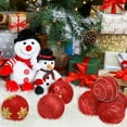 thumbnail image 3 of 6 Pcs 4 inch Large Red Christmas Ornaments, Christmas Tree Ornaments Hanging Shatterproof Xmas Balls for Holiday Party Christmas Decoration Indoor, 3 of 6