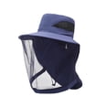 thumbnail image 2 of Mosquito Net Sun Hat for Men Women, UPF 50+ Sun Protection Wide Brim Boonie Hats with Neck Flap Outdoor Fishing Hiking Hat, 2 of 6
