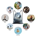 thumbnail image 6 of Disketp Fantasy Swan Yacht Design Drawstring Backpack Drawstring Gym Bags Draw String Bags for Sports, Gym, Travel, Swimming, Beach-Medium, 6 of 6