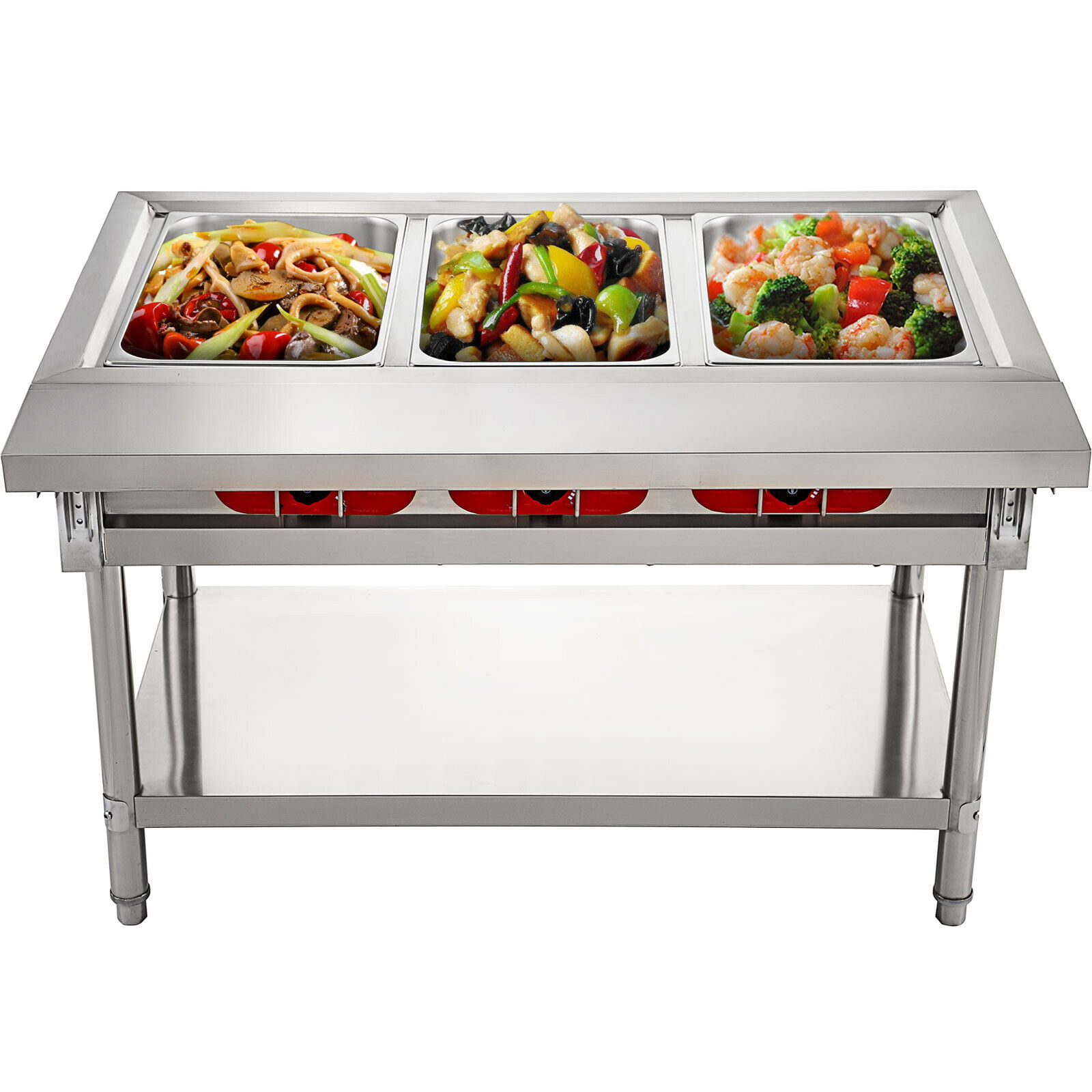 EasyRose Commercial Food Warmer 2-Pan Steam Table Food Warmer with Tem –  Hakka Brothers Corp