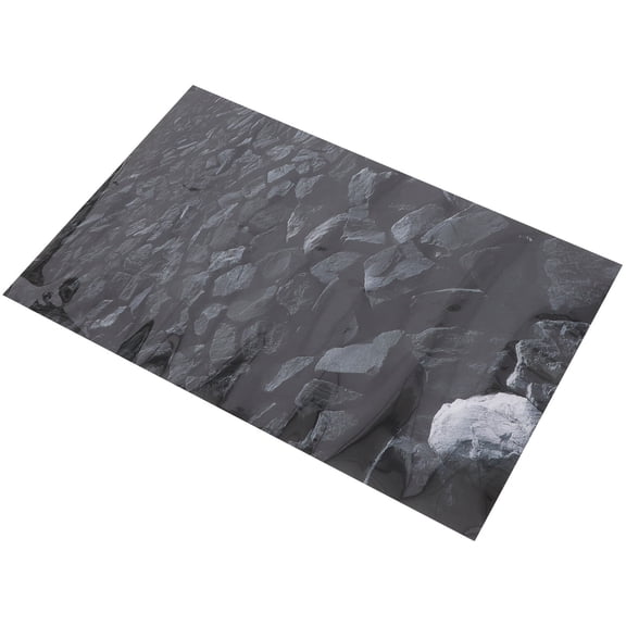 Raindrops Fish Tank Background Sticker Black Simulated Rock Aquarium Decor Reusable