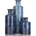 thumbnail image 1 of Juego de jarrones rústicos de cerámica, tres jarrones azules para hogar, sala, mesa, chimenea y entrada, 1 of 4