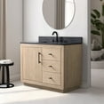 thumbnail image 4 of Vanity Art 48" Single Bathroom Vanity with Sink, Freestanding Bath Storage Cabinet with Black Limestone Top, 4 of 6