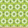 thumbnail image 2 of Abstract Fabric by the Yard Upholstery, Ethnic Ikat Style Illustration Ornamented as Drop Shaped Motifs Art, Decorative Fabric for DIY and Home Accents, Apple Green Grey White by Ambesonne, 2 of 5