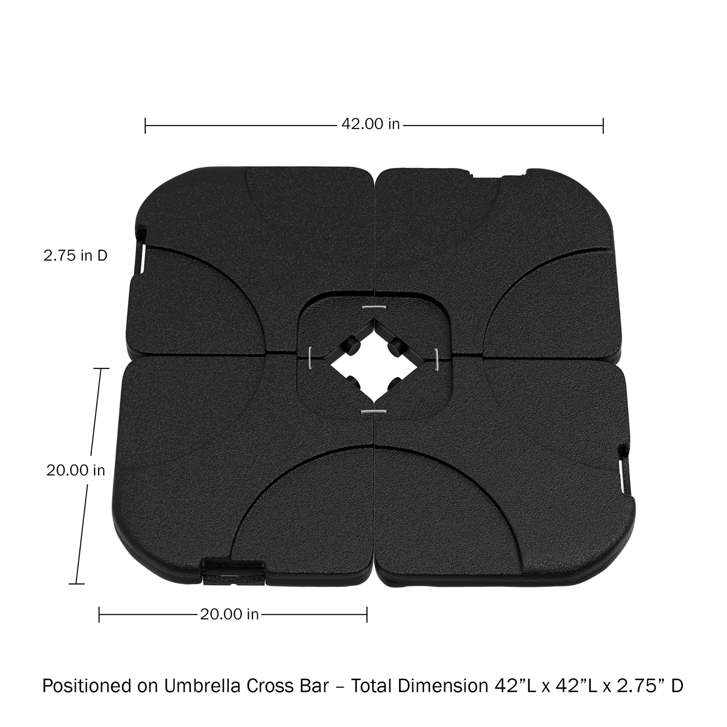 Pure Garden Umbrella Base for Crossbar Pole Cantilever or Offset Umbrellas