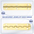 thumbnail image 3 of Uxcell Small Piano Hinge Mini Jewelry Box Hinges with Screw for Jewellery Wooden Box Yellow, 3 of 7