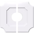 thumbnail image 1 of Ekena Millwork CMP22LE2-07000 22 in. OD x 7 in. ID Carré Locke Architecture Grade Médaillon de Plafond Contemporain PVC - 2 Pièces, 1 of 4