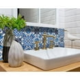 thumbnail image 4 of 4" X 4" Blue Multi Mosaic Peel And Stick Tiles, 4 of 9