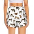 thumbnail image 4 of Goofa Cow Printed Women 2 in 1 Running Shorts,Quick Dry Athletic Workout Shorts,High Waisted Athletic Shorts with Liner Pockets-Small, 4 of 9