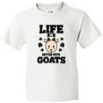 thumbnail image 3 of Inktastic Life is Better with Goats Youth T-Shirt, 3 of 5