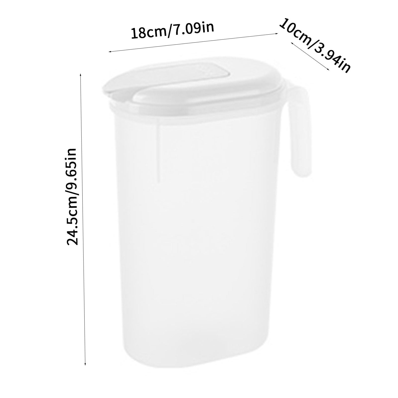 Wmkox8yii Plastic Water Pitchers with Spout,Quart Fridge Door Water Jugs with Flip Top Lid, Leak-Proof Juice Pitcher Beverage Container for Iced Tea, Lemonade, Refrigerator,