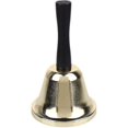 thumbnail image 1 of Metal Tea Hand Bell, Gold Plated Hand Held Loud Call Service Bell Alarm 130*73cm, 1 of 5