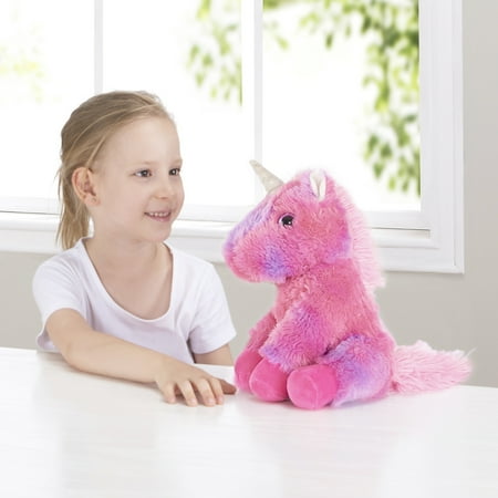 Spark. Create. Imagine. 9" Bright Eye Purple & Pink Unicorn Plush
