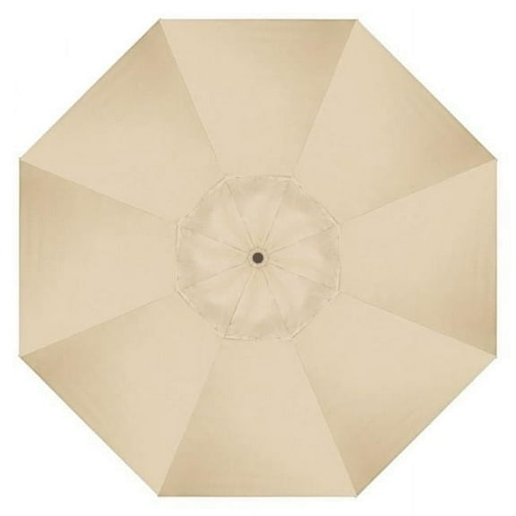 California Umbrella  7.5 ft. Sun Master Series Aluminum & Fiberglass Crank Collar Tilt Market Umbrella, Beige Sunbrella