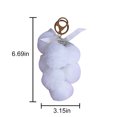 thumbnail image 2 of Faux Fur Ball Keychain Bowknot Grape Design Pom Pom Ball Charm Purse Pendant, 2 of 10