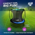thumbnail image 2 of SpaceJump Lunar 8' Trampoline, Outdoor Bouncer with Net and Eclipse Sun Shade, Black, 2 of 11