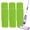 Green, variant on 6 Pack Reusable Mop Pads Compatible with Swiffer PowerMop, Wood Floor Pads Microfiber Mop Replacement Refills Machine Washable for All Floor Surfaces，15.3 * 5.1 in,Purple