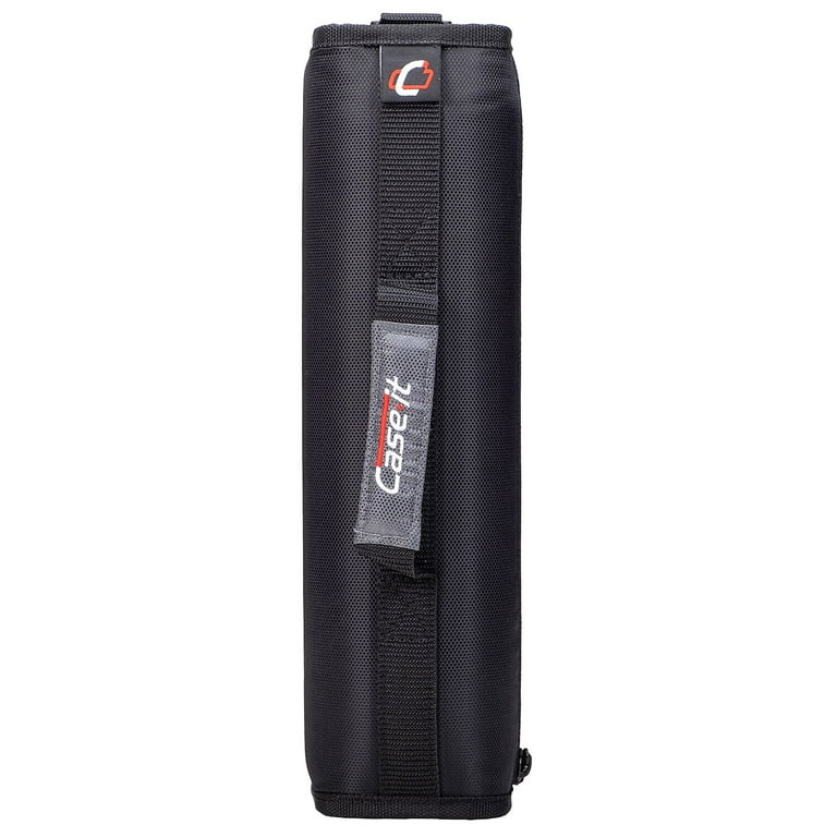 Case-It X-Hugger 2 Raccoglitore Con Cerniera Rotonda Ad Anelli - Capacità 800 Fogli, Anelli D Da 10,2 Cm, Con Supporto Libro Anteriore, Colore Nero