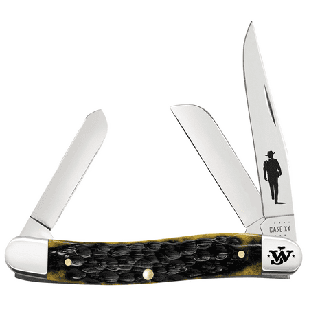 Case xx Knives John Wayne Stockman 10713 Olive Green Bone Stainless Pocket Knife
