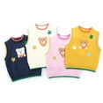 thumbnail image 5 of KYAIGUO Toddler Kids Spring Fall Vest for Boys Girls,Baby Cotton Round Neck Pullover Waistcoat Cute Cartoon Tops Sleeveless Jacket for 2-7Y, 5 of 7