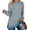 Light Blue, variant on Ofreoo Women's Long Sleeve Sweatshirts Color Block Fall Crewneck Sweaters Tunic Tops Loose Fit Side Slit Blouse Brown