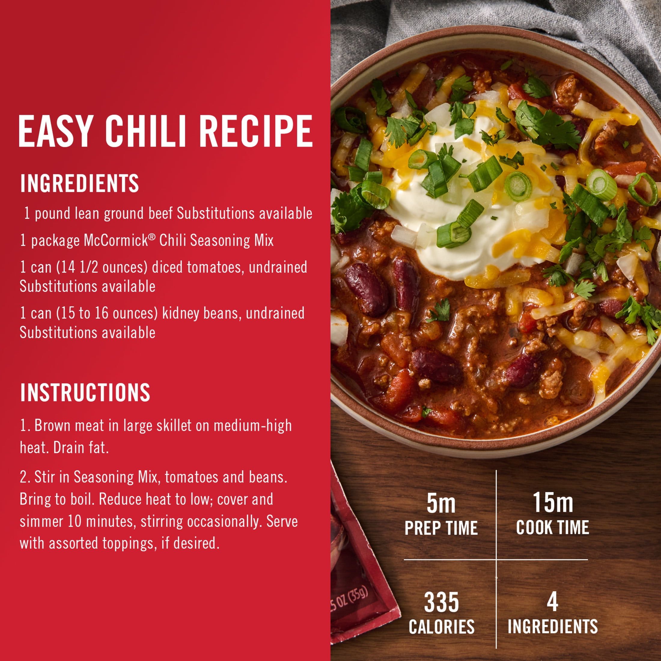 Ground Beef Chili Chili Recipe Mccormick Slow Cooker Buy McCormick