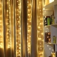 thumbnail image 4 of Cortina de luces, 3 x 2 m, 200 LED, cadena de luces con control remoto por USB, cadena de luces de alambre de cobre diseñada a medida para la perfección, 4 of 12