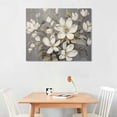 thumbnail image 2 of COMIO Magnolia Simplicity Neutral Gray Canvas Wall Art, 2 of 4