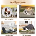 thumbnail image 3 of Coffee Mat for Countertops, Coffee Cup Wooden Sunrise Cafe Dish Drying Mat 2 Pcs for Kitchen Coffee Bar Accessories, Fit Under Coffee Maker Espresso Machine Dish Rack Hide Stain Rubber 12x19in, 3 of 6