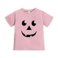 thumbnail image 2 of Kiijoy Toddler Girls T Shirt Halloween Pumpkin T-Shirt Kids Short Sleeve Tshirt, Sizes 1-2, 2 of 4