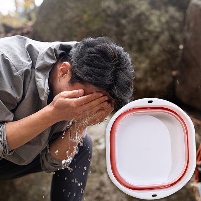 Space : Foldable Basin Portable Washbasin For Camping Travel & Home Use Lightweight Durable & Easy To Clean!