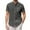 Dark Gray, variant on Bcfgryg Men Spring And Summer Solid Top Shirt Casual Stand Collar Top Plus Size Vacation Short Sleeve Shirt Big and Tall Men's Shirts