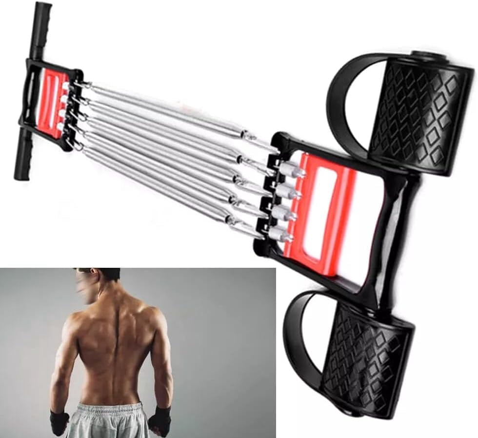 Hand Grip Strengthener,Home Fitness Equipment 5-Spring Exerciser Chest Expander Pull up Arm Tools for Finger Abdomen Waist Arm Stretching Slimming Training