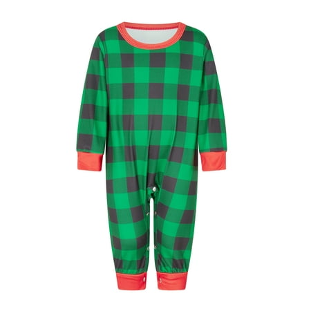 

Christmas Pajamas for Family Tree Print Tops + Plaid Trousers Set