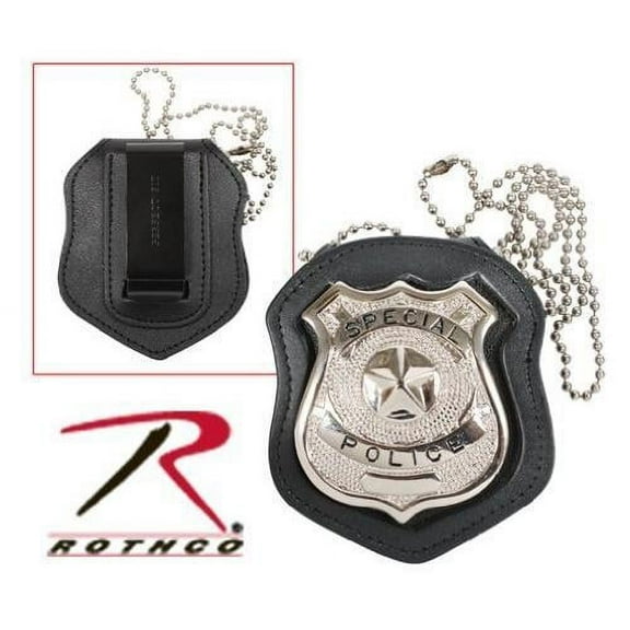 Rothco Lightweight Badge & ID Holders, Leather Black