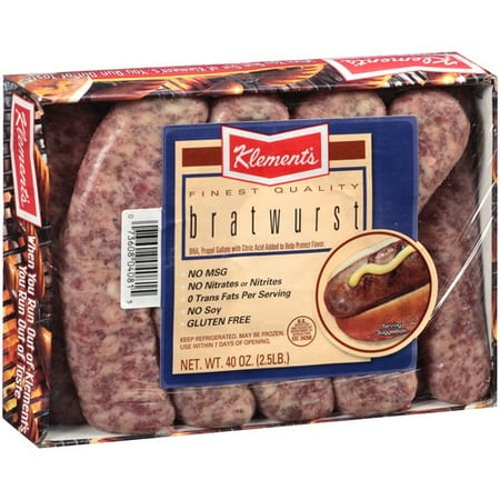 Klements Finest Quality Bratwurst Links, 5 count, 40 oz
