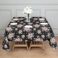 thumbnail image 3 of Pioneer Flower Floral Print Pattern Square Tablecloth, Waterproof Wipeable Spillproof Washable Table Cover for Home Kitchen Party Decor, 60"x60", 3 of 6