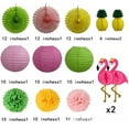 thumbnail image 2 of Flamingo Party Decorations, Hawaiian Party Supplies Flamingo Honeycomb Ball Paper Lanterns Tissue Paper Fan for Birthday Luau Tropical Bachelorette Party, 2 of 7