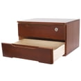 thumbnail image 4 of 2-tier Desk Organizer, Wooden Desktop Storage Box With 2 Drawers, Desktop Storage Box with Lockable Drawers, 4 of 18