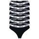 thumbnail image 1 of ellesse tangas señora, pack de 6 - HILLAR, ropa interior, algodón elástico, logo en cintura Negro M (Medium), 1 of 3