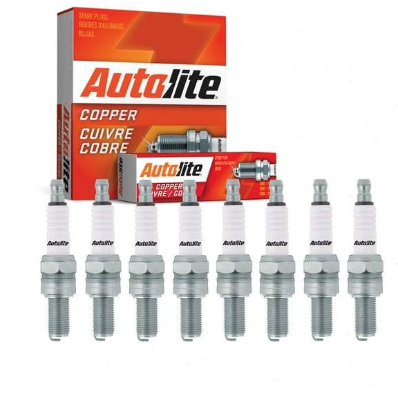 8 pc Autolite 4303 Copper Core Spark Plugs for 1275 3119 654 W8E Ignition Wire Secondary