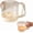 Yellow, variant on 2025 New Multifunctional Egg Stir Cup, Semi Automatic Hand Pressed Mixer with Scale measuring cup, Stainless Steel Whisk for Baking, Cooking, Beat eggs fast no batteries needed
